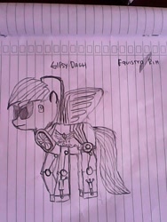 Size: 1024x1365 | Tagged: safe, gipsy danger, jaeger pony, pacific rim, pencil drawing, ponified, sketch, solo