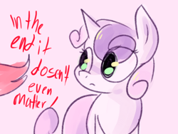 Size: 1024x768 | Tagged: safe, derpibooru import, sweetie belle, oc, pony, unicorn, female, filly, solo, spanish