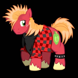 Size: 894x894 | Tagged: safe, artist:cartoontiger, big macintosh, earth pony, pony, male, punk, solo, stallion