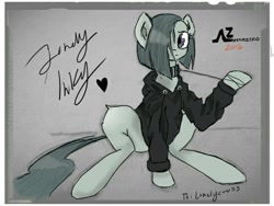 Size: 600x450 | Tagged: safe, artist:aer0 zer0, marble pie, pony, colored, lonely inky, solo, tribute