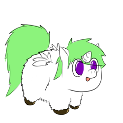 Size: 500x500 | Tagged: safe, derpibooru import, alicorn, fluffy pony, pony, fluffy pony original art, solo