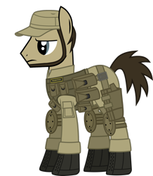 Size: 1600x1838 | Tagged: safe, artist:php50, clothes, crossover, hunter, mad the king, maddyson, ponified, soldier, solo, uniform