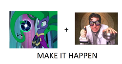 Size: 1360x714 | Tagged: safe, derpibooru import, mane-iac, dr. insano, exploitable meme, make it happen, meme, spoony, tgwtg