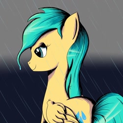 Size: 1280x1280 | Tagged: safe, artist:squiby-327, derpibooru import, sunshower raindrops, pegasus, pony, ask, ask posey, female, mare, rain, solo, tumblr, wet mane