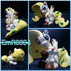 Size: 1024x1024 | Tagged: safe, artist:emr0304, derpibooru import, oc, oc only, oc:cobalt tangle, oc:pebbles, irl, photo, sculpture