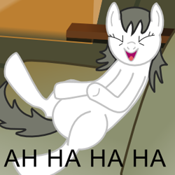 Size: 300x300 | Tagged: safe, derpibooru import, oc, oc only, image macro, laughing, parody, ponified, solo