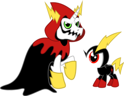 Size: 500x386 | Tagged: safe, artist:alisonwonderland1951, derpibooru import, skeleton pony, commander peepers, crossover, eye, lord hater, ponified, wander over yonder