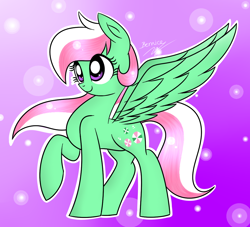 Size: 1100x1000 | Tagged: safe, artist:mayleebell24, minty, pegasus, pony, g3, g3 to g4, generation leap, race swap, solo