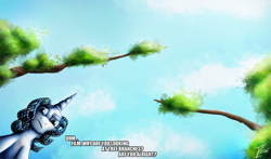 Size: 1250x737 | Tagged: safe, artist:jamescorck, oc, oc only, oc:movie slate, sky, the tree of life, tree