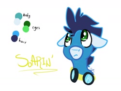 Size: 1280x960 | Tagged: safe, artist:backsash, soarin', pegasus, pony, blue, blue mane, coat, male, solo, stallion