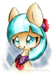 Size: 600x824 | Tagged: safe, artist:pegasisters82, derpibooru import, coco pommel, earth pony, pony, female, mare, solo, two toned mane