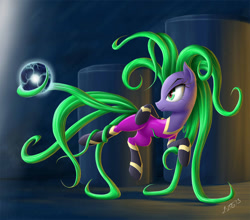 Size: 1222x1075 | Tagged: safe, artist:zigword, derpibooru import, mane-iac, power ponies (episode), electro orb, solo