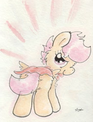 Size: 663x872 | Tagged: safe, artist:slightlyshade, derpibooru import, scootaloo, solo, traditional art