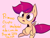 Size: 1280x960 | Tagged: safe, derpibooru import, scootaloo, pegasus, pony, dialogue, female, filly, solo, spanish