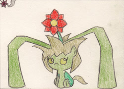 Size: 1024x734 | Tagged: safe, artist:eternaljonathan, hybrid, plant pony, pony, baby, baby pony, flower, ponified, traditional art