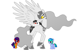 Size: 2000x1302 | Tagged: safe, artist:indigokitty, artist:killerpuppets, artist:monkeystar290, artist:randomdraggon, derpibooru import, oc, oc only, alicorn, pony, robot, alicorn oc, offspring