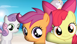 Size: 1516x873 | Tagged: safe, derpibooru import, apple bloom, scootaloo, sweetie belle, cutie mark crusaders