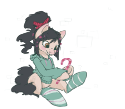 Size: 969x849 | Tagged: safe, artist:breakingreflections, derpibooru import, ponified, solo, sugar rush, vanellope von schweetz, wreck-it ralph