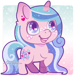 Size: 447x464 | Tagged: safe, artist:miss-glitter, derpibooru import, oc, oc only, pony, unicorn, adoptable, female, freckles, heartwish, mare, solo