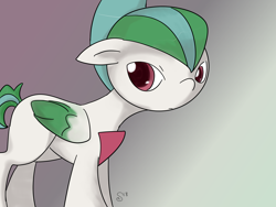 Size: 2000x1500 | Tagged: safe, artist:minty-red, derpibooru import, gallade, male, pokémon, ponified, solo