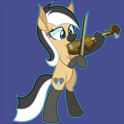 Size: 500x500 | Tagged: safe, artist:php92, derpibooru import, oc, oc only, pony, bipedal, musical instrument, solo, sunset fjord, violin