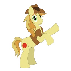 Size: 894x894 | Tagged: safe, artist:epik22, derpibooru import, braeburn, earth pony, pony, cowboy hat, male, solo, two toned mane