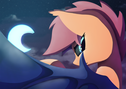 Size: 1920x1357 | Tagged: safe, artist:darkflame75, scootaloo, bat pony, pony, bat ponified, night, race swap, scootabat, solo, student of the night