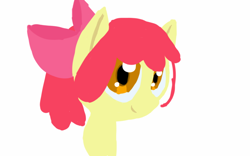 Size: 1024x640 | Tagged: safe, artist:pendrakeon, derpibooru import, apple bloom, earth pony, pony, female, filly, simple background, solo