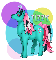 Size: 1738x1857 | Tagged: safe, artist:falken-ford, derpibooru import, fizzy, pony, twinkle eyed pony, unicorn, g1, bow, bubble, female, mare, solo, tail bow