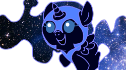 Size: 765x425 | Tagged: safe, artist:pegasistersmile, derpibooru import, nightmare moon, pony, baby, baby pony, cute, filly, foal, nightmare woon, simple background, solo, stars, transparent background, vector