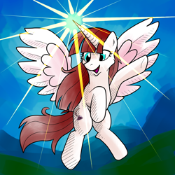 Size: 1026x1026 | Tagged: safe, artist:brownwolffm, derpibooru import, oc, oc only, oc:fausticorn, lauren faust, solo