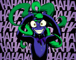 Size: 2130x1683 | Tagged: safe, alternate version, artist:mistermech, derpibooru import, mane-iac, batman, creepy, dc comics, laughing mad, nightmare fuel, origin story, scary, scene parody, solo, terrifying, the joker, the killing joke