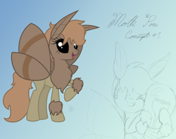 Size: 1290x1024 | Tagged: safe, derpibooru import, oc, oc only, mothpony, original species, moth pony general, solo