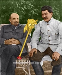 Size: 502x604 | Tagged: safe, derpibooru import, exploitable meme, josef stalin, lenin, meme, russian, soviet union, twilight scepter