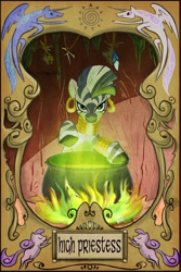 Size: 1204x1799 | Tagged: safe, artist:robd2003, zecora, zebra, card, solo, tarot card