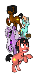 Size: 804x1712 | Tagged: safe, artist:pinkufootsie, derpibooru import, amethyst (steven universe), cookie cat, garnet (steven universe), pearl (steven universe), ponified, steven quartz universe, steven universe