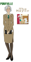 Size: 930x1818 | Tagged: source needed, safe, artist:the-orator, derpibooru import, mayor mare, human, business suit, businessmare, dress suit, humanized, solo