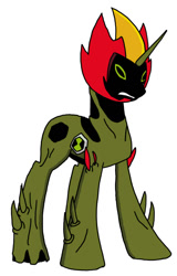 Size: 580x908 | Tagged: safe, artist:megaartist923, derpibooru import, alien, ben 10, ben 10 omniverse, ponified, solo, swampfire