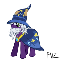 Size: 5184x5184 | Tagged: safe, artist:fuhrervonzephyr, derpibooru import, star swirl the bearded, pony, unicorn, absurd resolution, cape, clothes, hat, solo