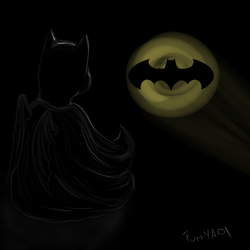 Size: 2000x2000 | Tagged: safe, artist:scouthiro, derpibooru import, bat signal, batman, black, dc comics, ponified, signal, solo