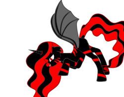 Size: 830x650 | Tagged: artist needed, source needed, safe, oc, oc only, alicorn, bat pony, bat pony alicorn, zebra, zebracorn, pony creator, alicorn oc, edgy, red and black oc, simple background, solo, transparent background