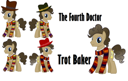 Size: 1216x768 | Tagged: safe, derpibooru import, doctor whooves, doctor who, fedora, fourth doctor, hat, tom baker, trot baker