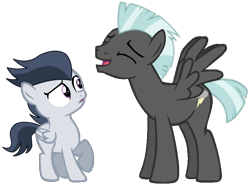 Size: 790x592 | Tagged: safe, artist:dreamcasterpegasus, rumble, thunderlane, pegasus, pony, brothers, colt, duo, male, stallion