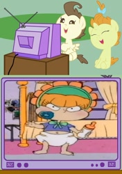 Size: 564x800 | Tagged: safe, derpibooru import, pound cake, pumpkin cake, angelica pickles, diaper, exploitable meme, meme, rugrats, tv meme