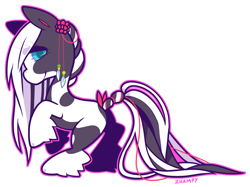 Size: 630x470 | Tagged: safe, artist:zhampy, derpibooru import, oc, oc only, earth pony, pony, female, mare, solo, tail bow