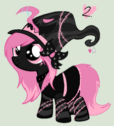 Size: 438x484 | Tagged: safe, artist:insaneponyadopts, oc, oc only, adoptable, filly, hat, solo, witch