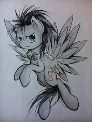 Size: 909x1212 | Tagged: safe, artist:agletka, doctor whooves, discorded whooves, solo, traditional art