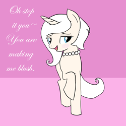 Size: 2800x2800 | Tagged: safe, artist:ivorylace, artist:katiespalace, derpibooru import, oc, oc only, oc:ivory lace, pony, unicorn, ask, ask ivory lace, blushing, freckles, solo, tumblr