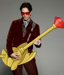 Size: 800x934 | Tagged: safe, derpibooru import, human, guitar, irl, irl human, meme, photo, steve vai, twilight scepter