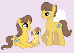 Size: 451x327 | Tagged: safe, artist:unoriginai, derpibooru import, edit, caramel, toffee, oc, oc:honey, base used, family, female, goddamnit unoriginai, inbred, male, offspring, parent:caramel, parent:toffee, product of incest, simple background, straight, used with a base